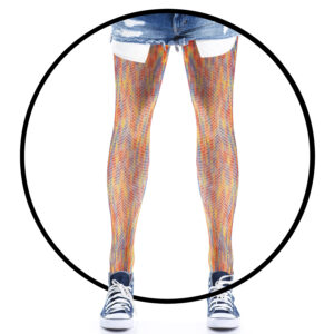 Warm Harvest Plush Mesh Neon Tights: High-Waisted Small Net Multicolor Pantyhose With Warm Tint Accents