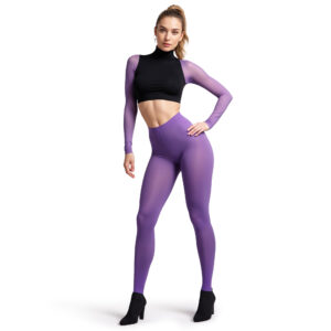 120 Denier Light Purple Microfibre Tights for Women – High Waist, Soft Opaque Pantyhose