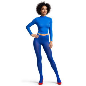 120 Denier Royal Blue Microfibre Tights for Women – High Waist, Soft Opaque Pantyhose