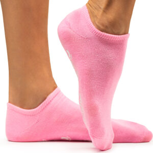Pink Moisturizing Gel Socks with Non-Slip Footprint Pattern